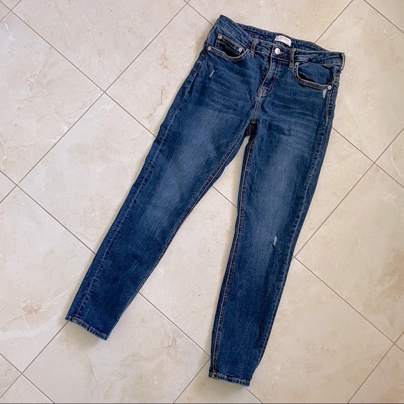 Zara Denim - 🚫 SOLD Zara Distressed Mid Rise Skinny Jean 8